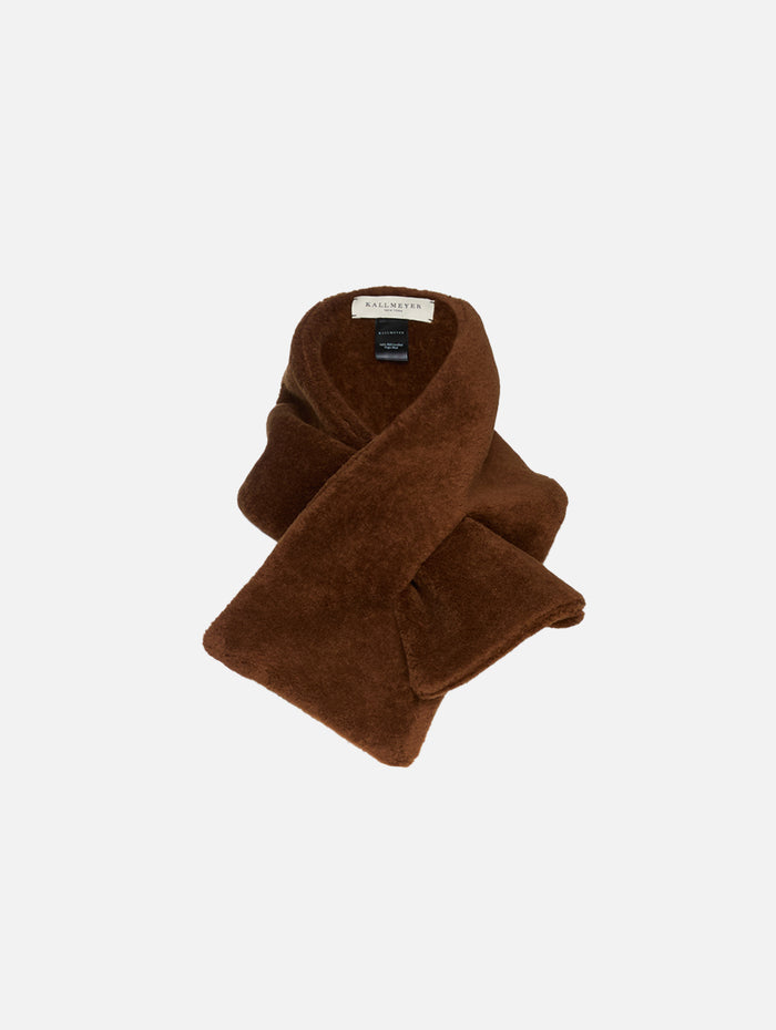 Nell Shearling Scarf,KALLMEYER,GINGER,Image 1