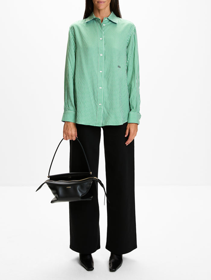 Longsleeve Shirt,LOEWE,GREEN WHITE,Image 1