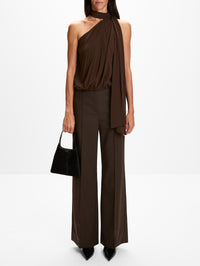 Hobo Shoulder Bag,ALAIA,CHOCOLATE,Image 2