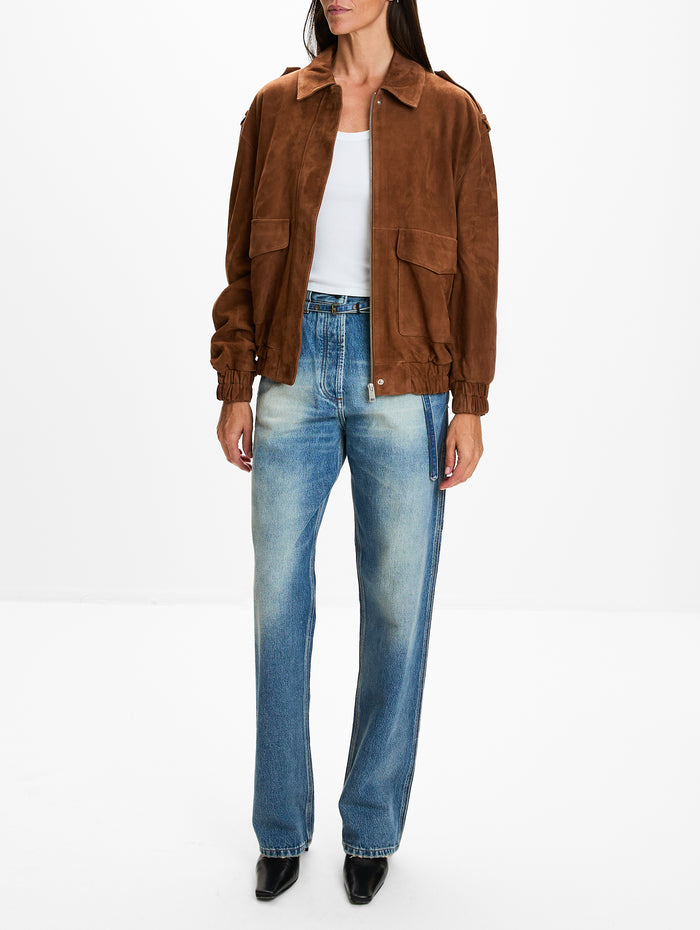 Halti Suede Jacket,ARMA,SADDLE,Image 1