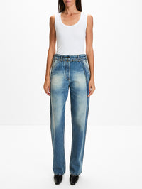 Pippaz Pant,DRIES VAN NOTEN,BLUE,Image 2