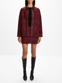 Kaylee Suede Jacket,ARMA,MAHOGANY,Image 2