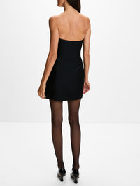 Bustier Mini Dress,BALENCIAGA,BLACK,Image 4