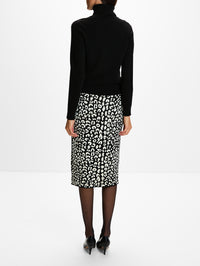 Pencil Skirt,CAROLINA HERRERA,BLACK MULTI,Image 4