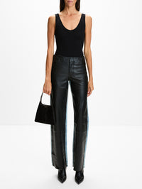 Troy Deconstruct Leather Jean,CHRISTOPHER ESBER,INDIGO/BLACK,Image 2