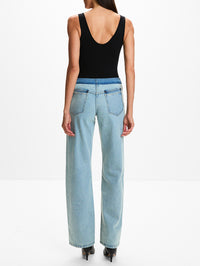 Troy Deconstruct Leather Jean,CHRISTOPHER ESBER,INDIGO/BLACK,Image 4