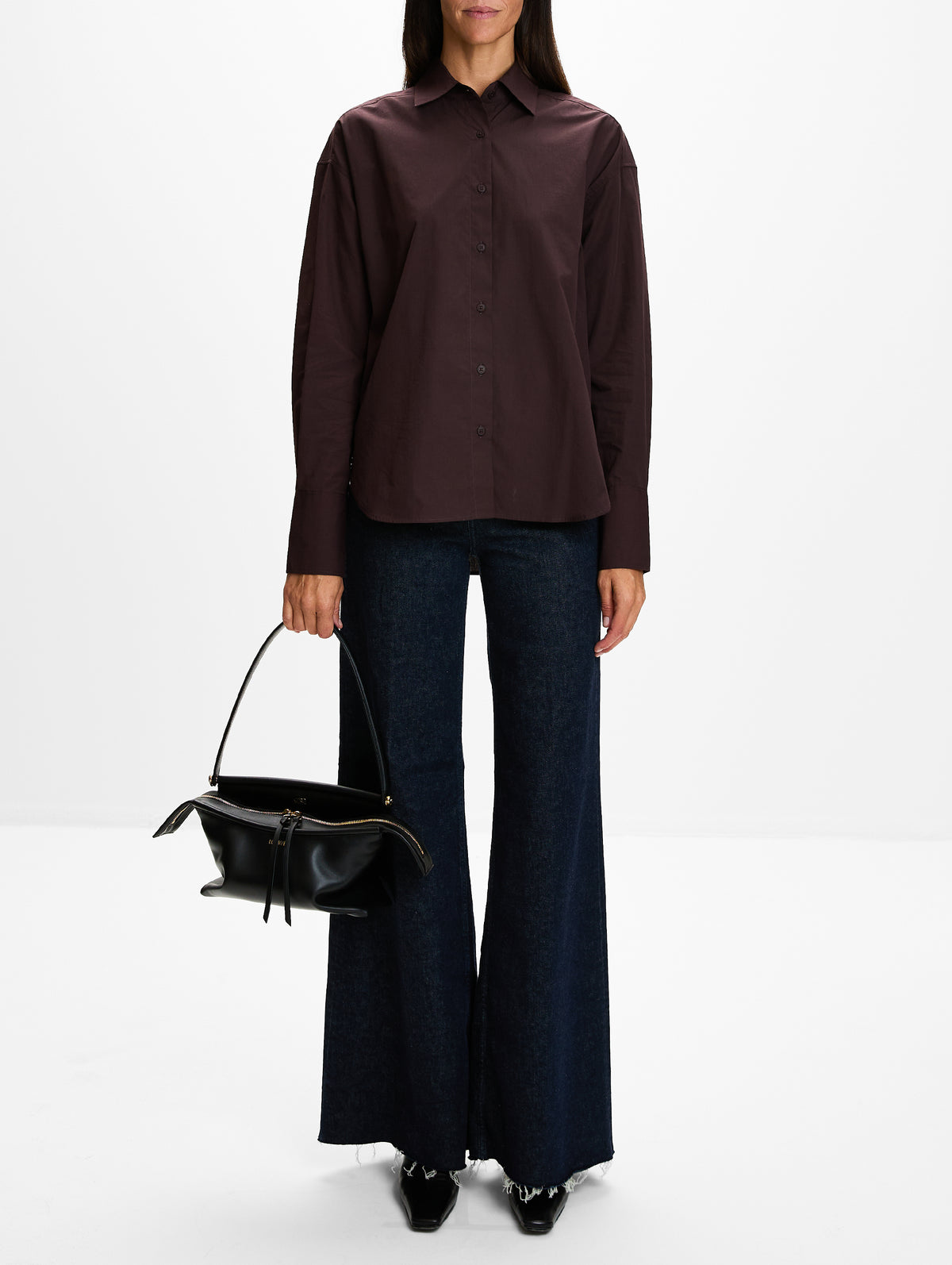 Wrap Shirt,CLOSED,CINDER BROWN,Image 2