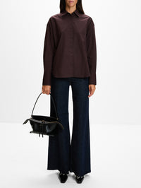 Wrap Shirt,CLOSED,CINDER BROWN,Image 2