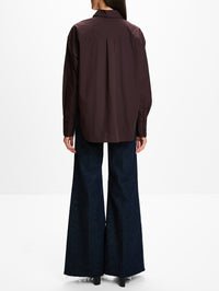 Wrap Shirt,CLOSED,CINDER BROWN,Image 3