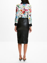 Smooth Stretch Skirt,GUCCI,BLACK,Image 4