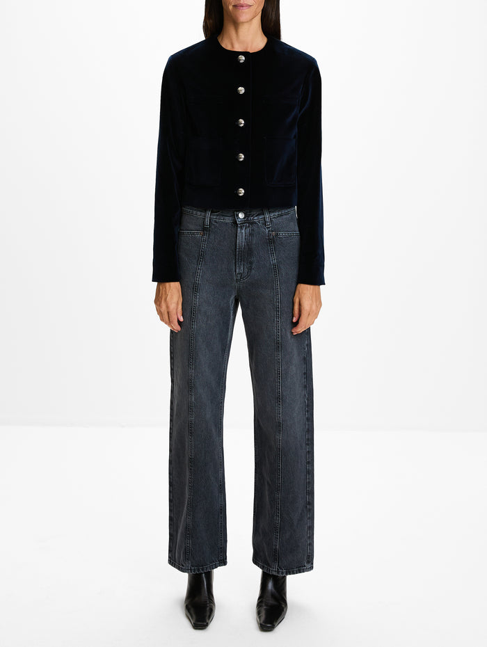 Bernadette Jacket,ALTUZARRA,NAVY,Image 1