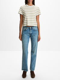 Striped Mol Tee,LA LIGNE,CREAM MULTI,Image 2