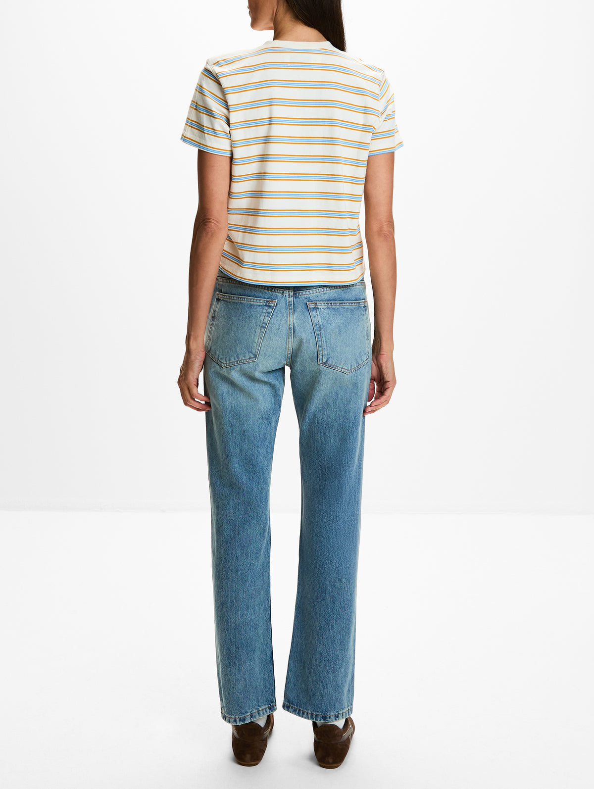 Striped Mol Tee,LA LIGNE,CREAM MULTI,Image 3