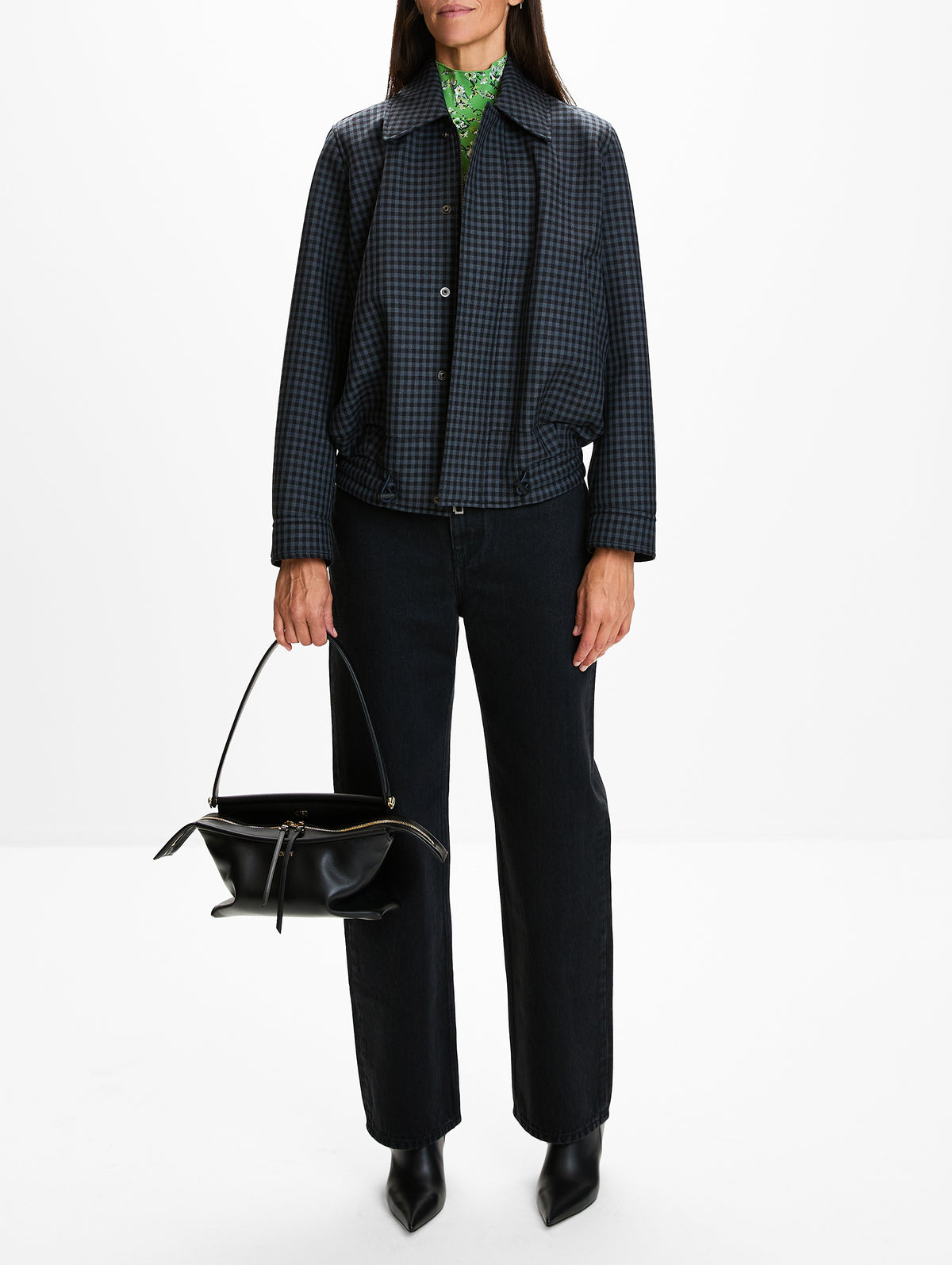 Drawstring Jacket,LOEWE,BLUE BLACK,Image 2