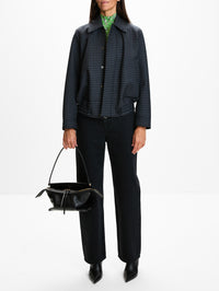 Drawstring Jacket,LOEWE,BLUE BLACK,Image 2