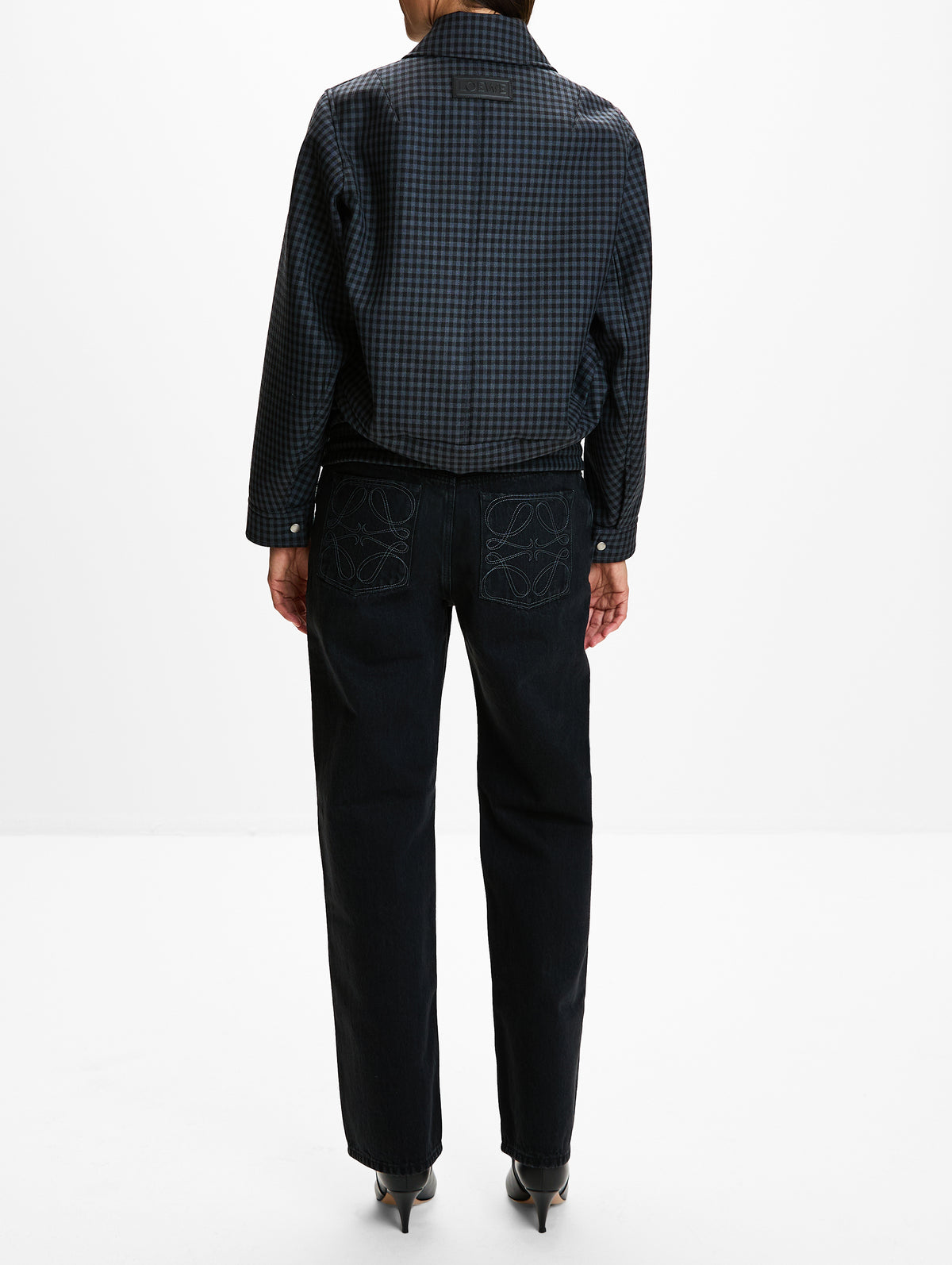 Drawstring Jacket,LOEWE,BLUE BLACK,Image 3
