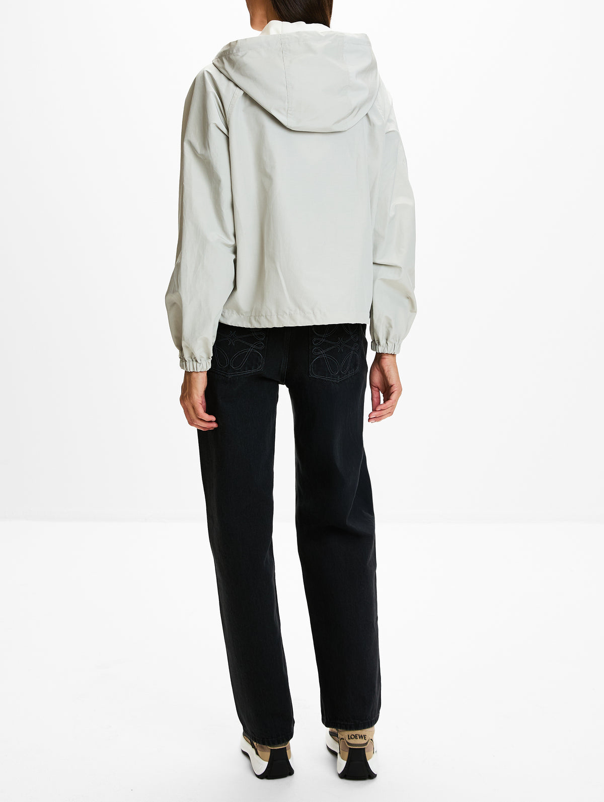 Hooded Jacket,LOEWE,LIGHT GREY,Image 3