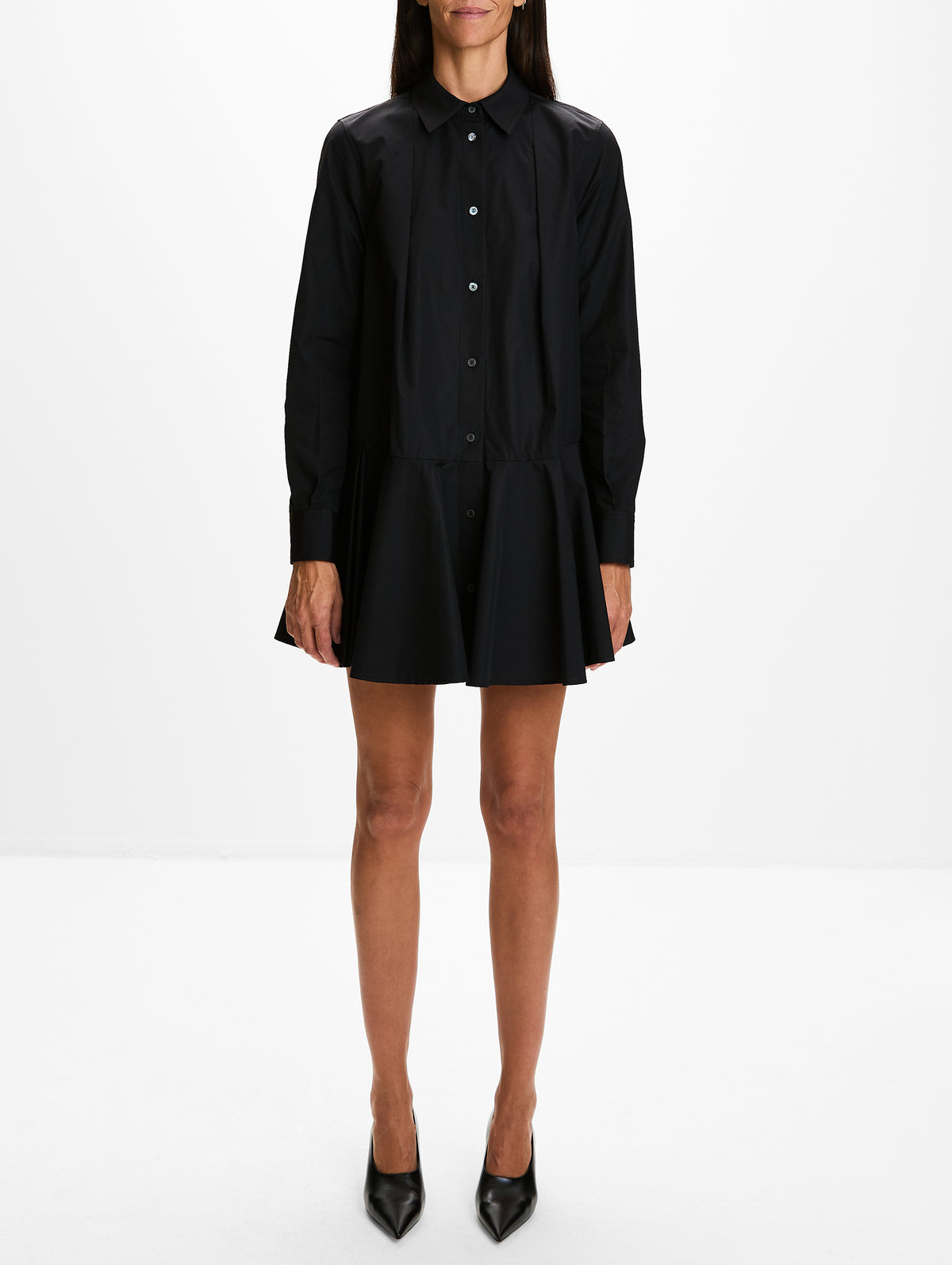 Shirt Dress,LOEWE,BLACK,Image 2