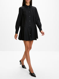 Shirt Dress,LOEWE,BLACK,Image 3
