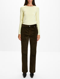 Longsleeve Crew Top,LOEWE,LIGHT YELLOW,Image 2