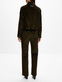 Corduroy Jacket,LOEWE,BROWN,Image 3