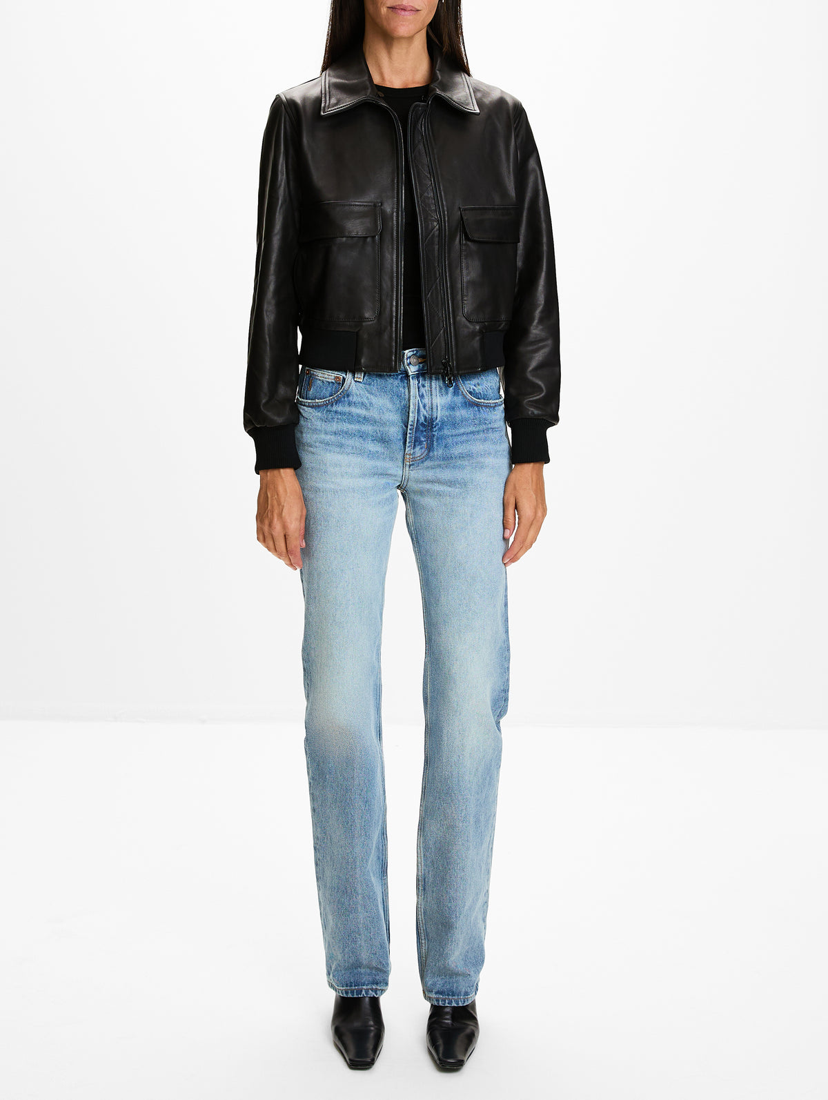 Airman Jacket,SUSAN BENDER,BLACK,Image 4