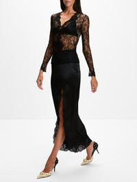Lace Skirt,VALENTINO GARAVANI,BLACK,Image 3
