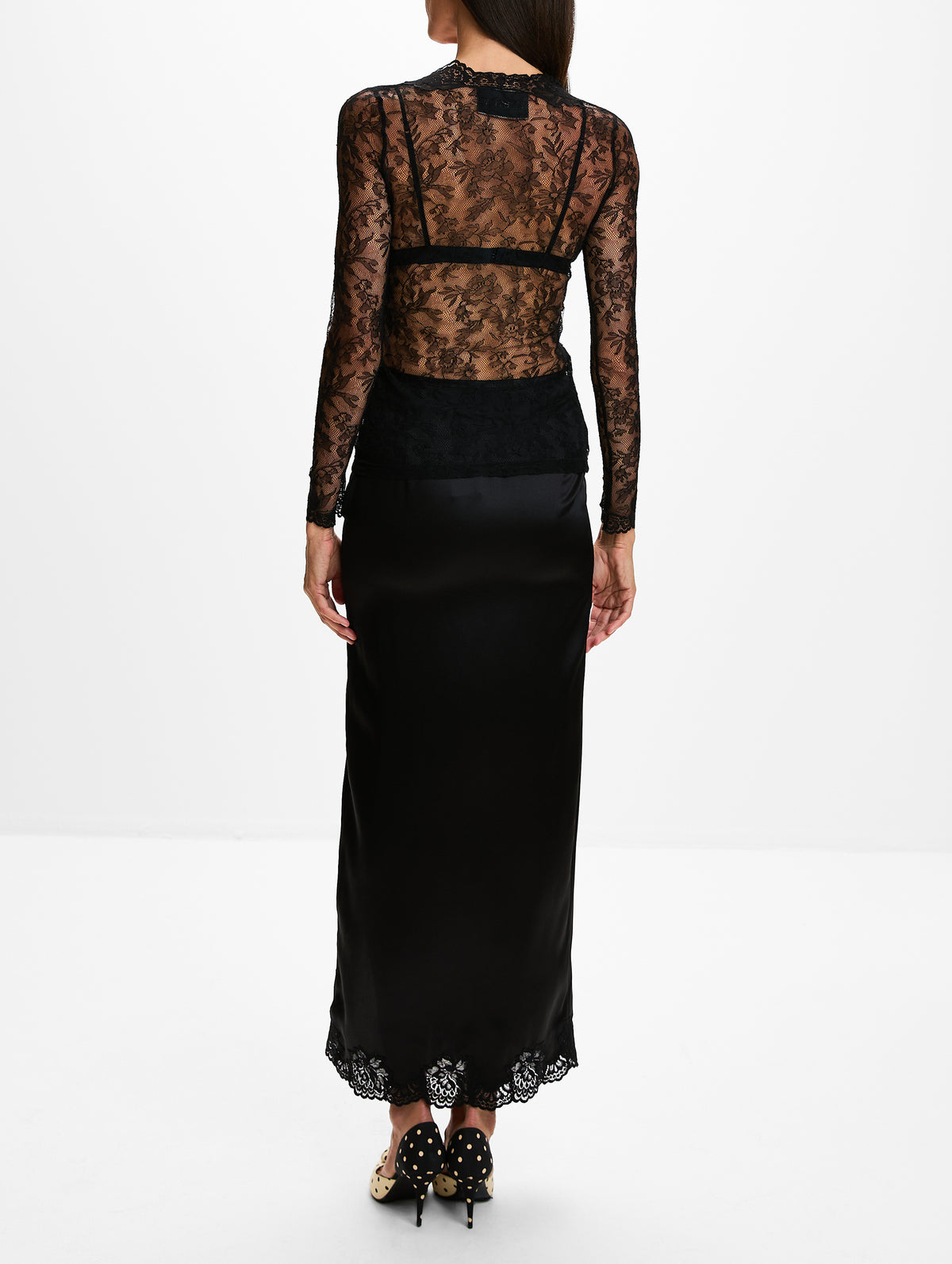 Lace Skirt,VALENTINO GARAVANI,BLACK,Image 4