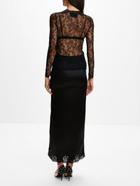 Lace Skirt,VALENTINO GARAVANI,BLACK,Image 4
