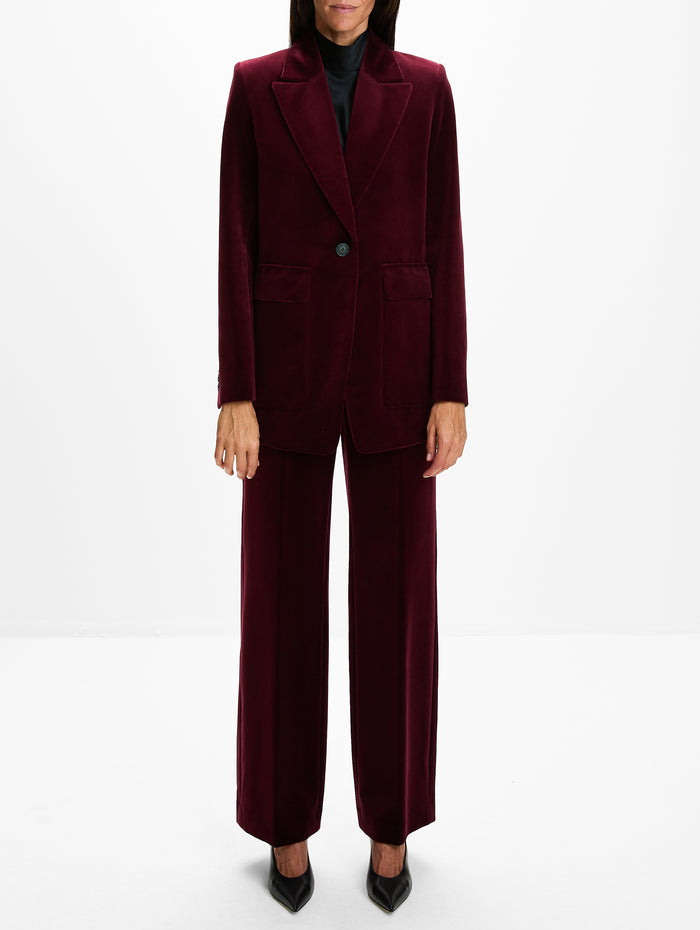 Floea Blazer,VANESSA BRUNO,LIE DE VIN,Image 1