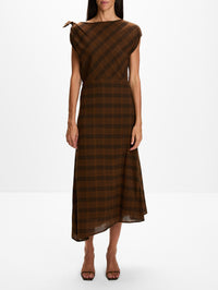 Hanelia Dress,VANESSA BRUNO,FAUVE/NOIR,Image 2