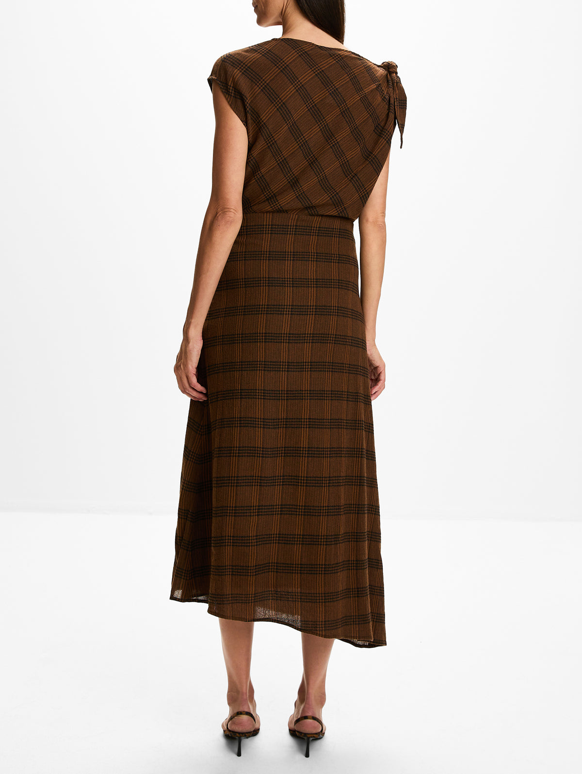 Hanelia Dress,VANESSA BRUNO,FAUVE/NOIR,Image 4