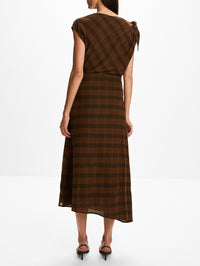 Hanelia Dress,VANESSA BRUNO,FAUVE/NOIR,Image 4
