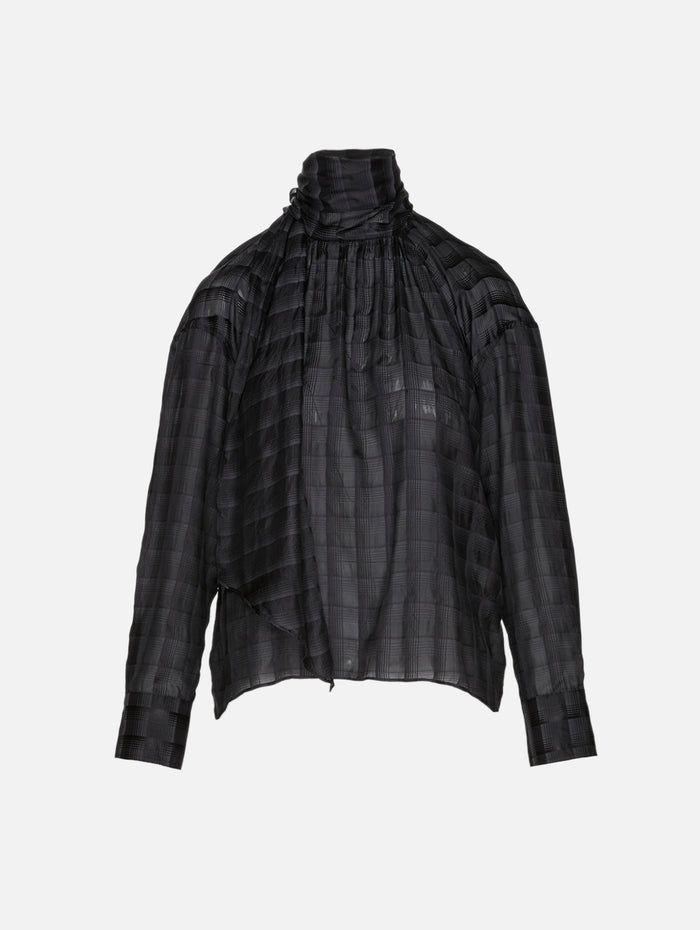 Airy Check Blouse,DOROTHEE SCHUMACHER,SMOKED PEARL,Image 1