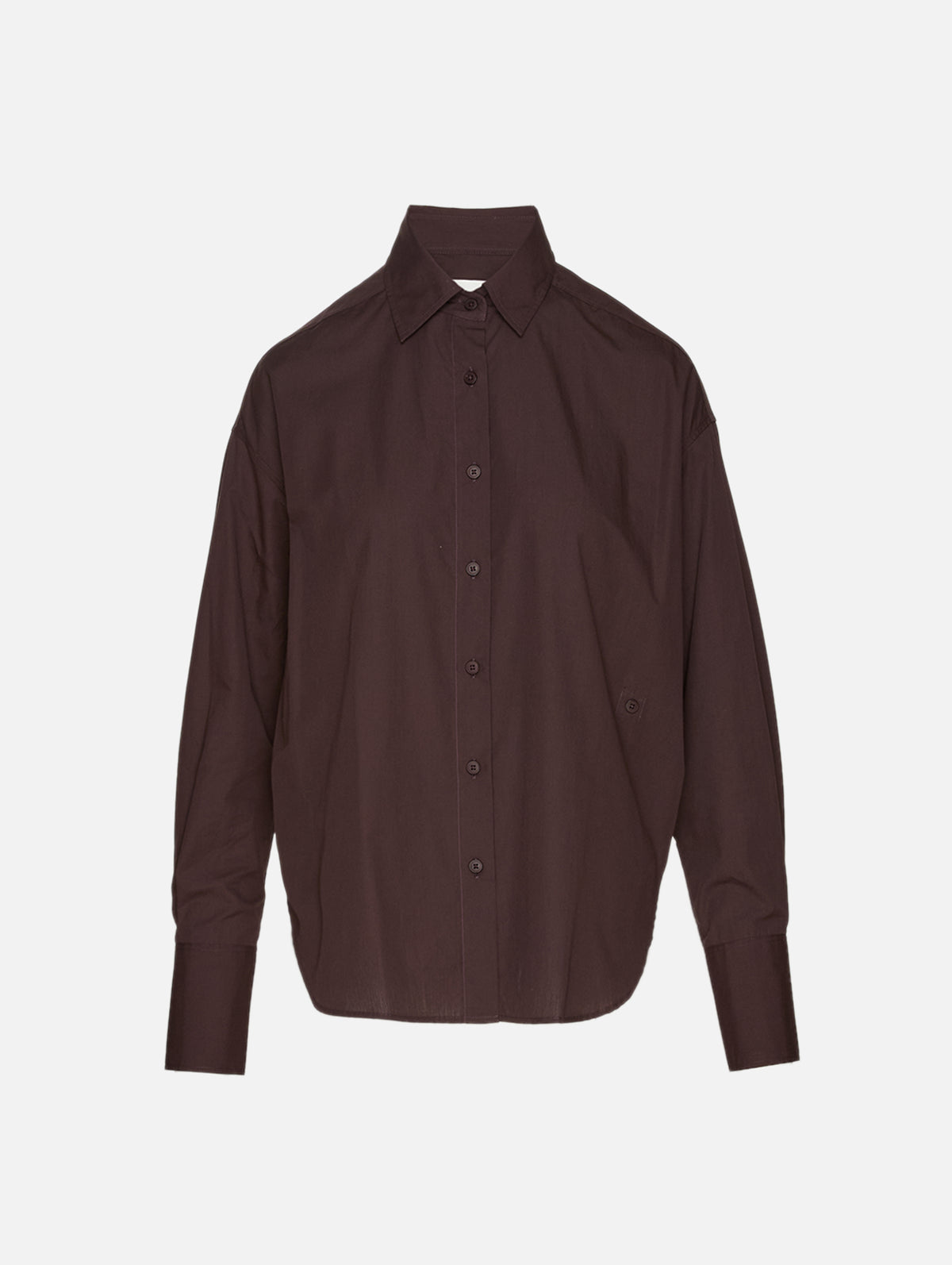 Wrap Shirt,CLOSED,CINDER BROWN,Image 1
