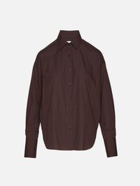 Wrap Shirt,CLOSED,CINDER BROWN,Image 1