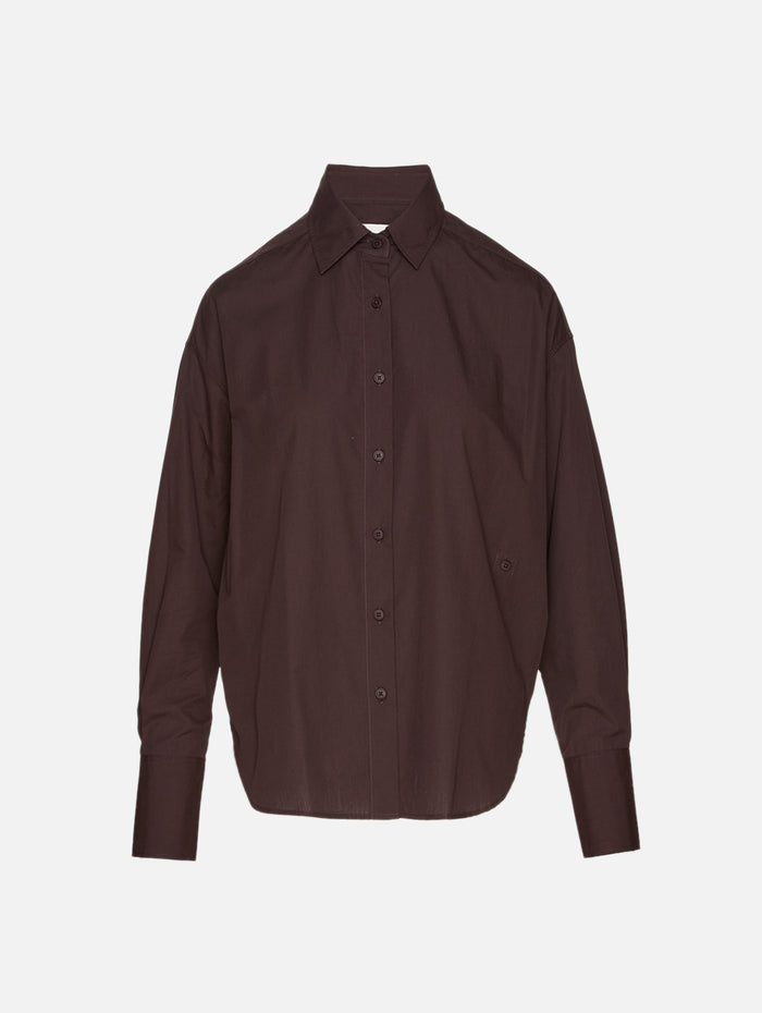 Wrap Shirt,CLOSED,CINDER BROWN,Image 1
