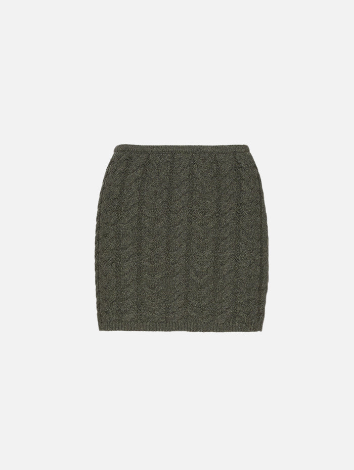 Lola Knit Skirt,ULLA JOHNSON,MILITAIRE,Image 1