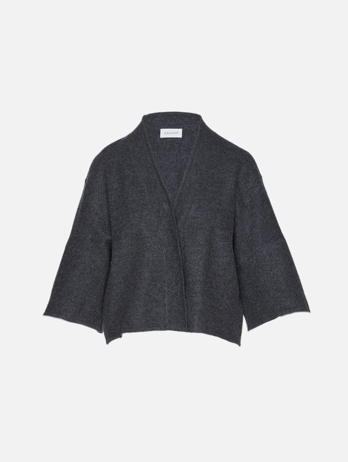 Short Wool Cardigan,HOUSE OF DAGMAR,ANTRACITE GREY,Image 1
