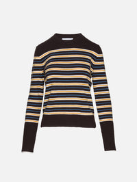 Lean Lines Sweater,LA LIGNE,CHOCOLATE/CREAM/BUTTERSCOTCH,Image 1
