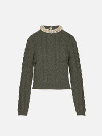 Marlie Pullover Sweater,ULLA JOHNSON,MILITAIRE,Image 1