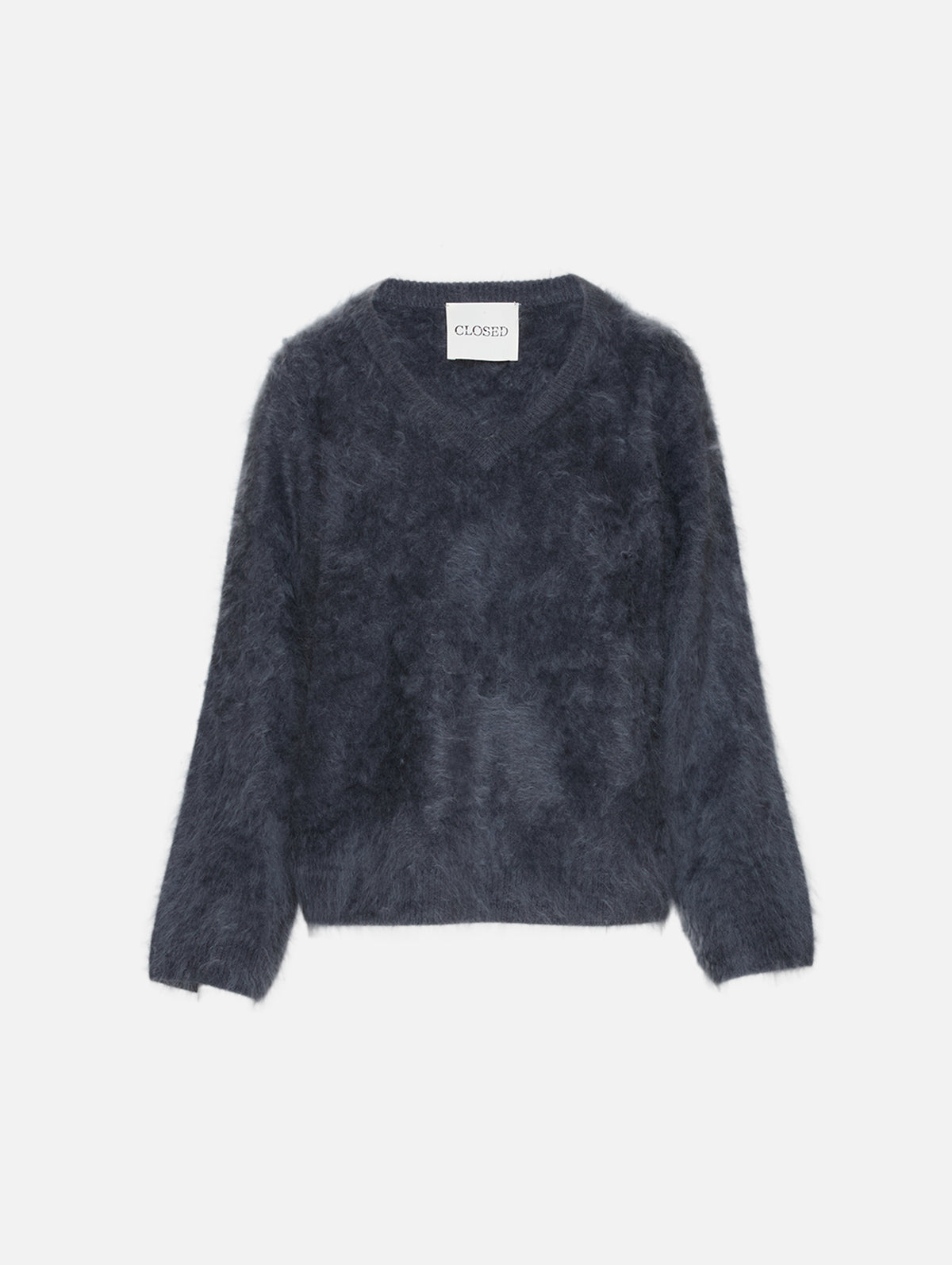 V Neck Sweater,CLOSED,STORM BLUE,Image 1
