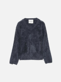 V Neck Sweater,CLOSED,STORM BLUE,Image 1