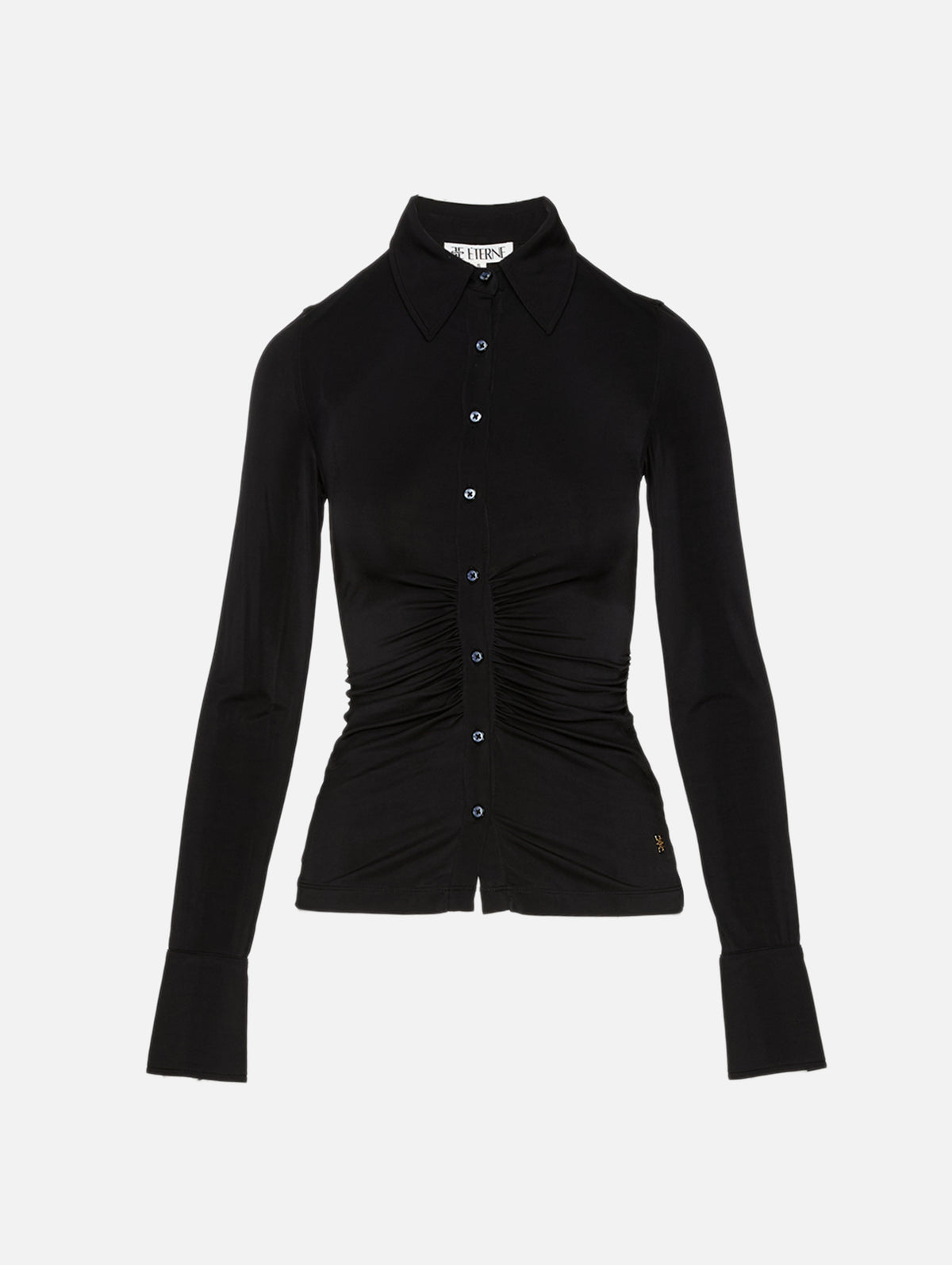 Ruched Charlie Top,ÉTERNE,BLACK,Image 1