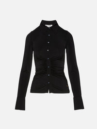 Ruched Charlie Top,ÉTERNE,BLACK,Image 1