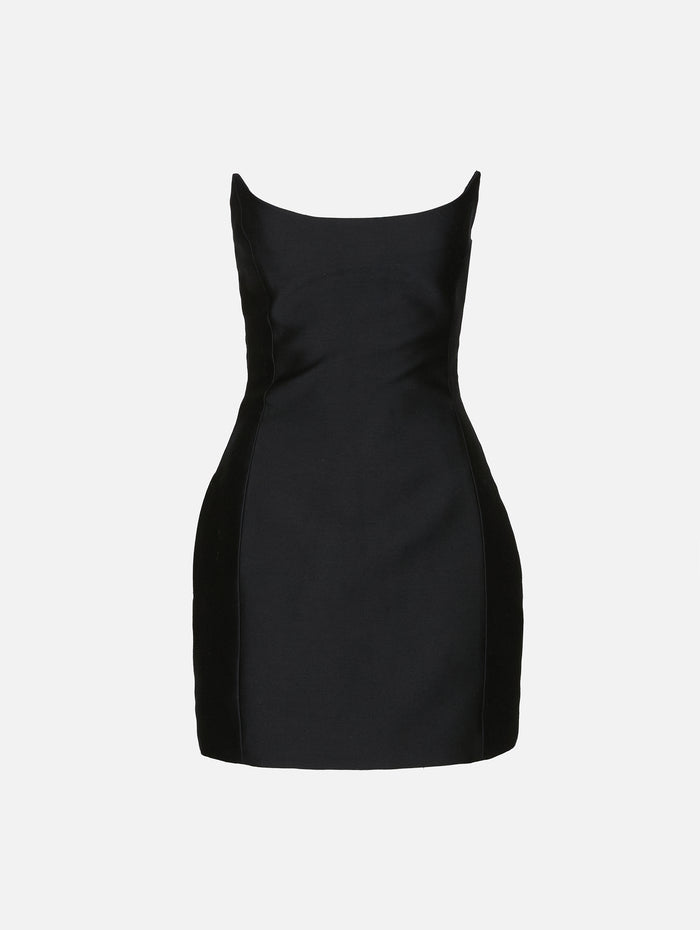 Bustier Mini Dress,BALENCIAGA,BLACK,Image 1