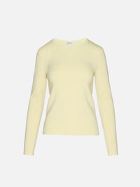 Longsleeve Crew Top,LOEWE,LIGHT YELLOW,Image 1
