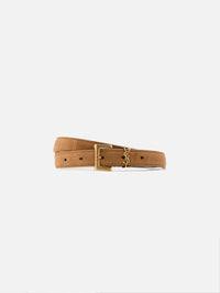 Fine Cassandre Belt,SAINT LAURENT,CARAMEL COGNAC,Image 1