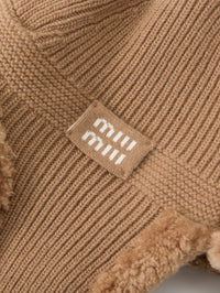 Shearling Hat,MIU MIU,CAMMELLO,Image 2