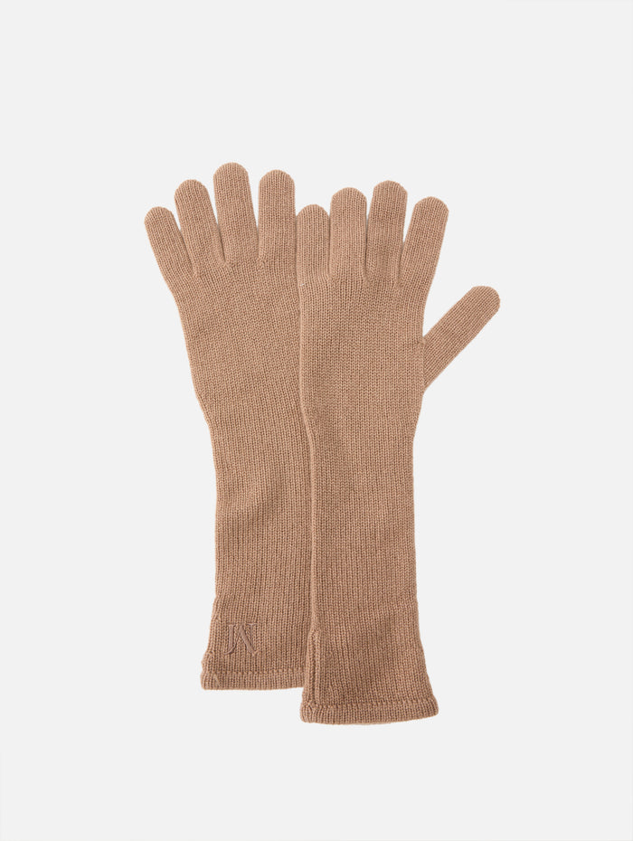 Knit Gloves,MAX MARA,HAZELNUT,Image 1